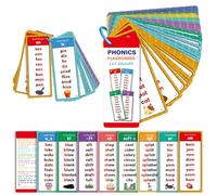 Speech Flash Card,60 Cartes Recto Verso Word Game,1000 Mots visuels,Jeux de Mots visuels Qui Couvrent Les règles d'orthographe Naturelle,Fournitures de Mots visuels Jeux de Lecture interactifs (1PC)