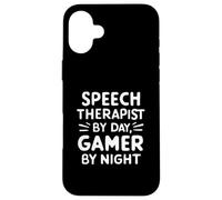 Speech Therapist by Day Gamer by Night Language Pathology Coque pour iPhone 16 Plus