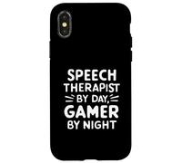 Speech Therapist by Day Gamer by Night Language Pathology Coque pour iPhone X/XS