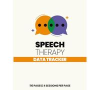 Speech Therapy Data Tracker: Composition Book for Speech Language Pathologists | 4 Sessions Per Page with 10-Column Accuracy Grids