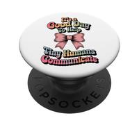 Speech Therapy SLP Help Tiny People Communicate Coquette PopSockets PopGrip Adhésif