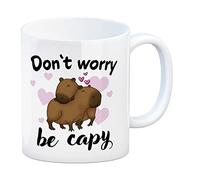 speecheese Tasse à café en Céramique avec deux Capybaras amoureux - Capacité 300 ml - Pour les amateurs de Capybara et les enfants