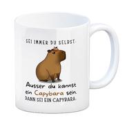 speecheese Tasse à café Sei immer du selbst - außer du kannst ein Capybara | Tasse à café amusante pour le travail quotidien Motif cochon d'eau