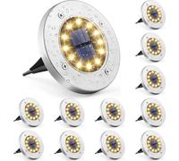 Speed 12 x 12LEDs Lampes solaires jardin Lampe solaire sol extérieur Lampes solaires jardin IP65 Blanc chaud
