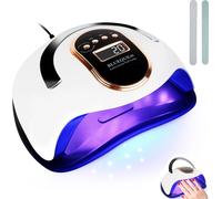 Speed 168W Sécheur d'ongles LED Lampe UV Professionnelle Photopolymérisateur Sécheur de vernis à ongles Gel Dryer avec 4 minuteries FR,Bleu 36 Leds