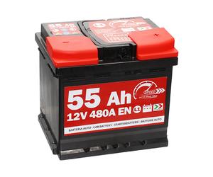 SPEED 7902179 Batterie auto plomb-acide 12V 55Ah 480A droite 207x175x190 mm