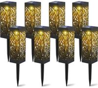 Speed 8er solarlampe set lampe solaire jardin éclairage extérieur décoration étanche blanc chaud