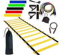 Speed Agility Training Set - Équipement de fitness pliable pour les athlètes | Échelle de guidage de football réglable, cônes de vitesse pour jeu de jambes, endurance, entraînement réflexe - Idéal
