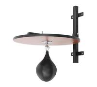 Speed Bag Plate-forme pour entraînement de boxe, avec acier, bois et polyuréthane, 30 cm, hauteur réglable, montage mural, maison, gym, sac de frappe, punching, balle de réflexe, pour adultes (bois)