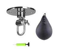 Speed Bag Sac de frappe avec gonfleur et suspension universelle, boule de poire professionnelle, matériel en métal robuste, ensemble d'accessoires de combinaison en métal | Pour la boxe, les hommes