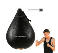 Speed Ball Punching - Sac réflexe en Cuir, Boxe frappante | Multivele Boxing Practice Training Gear for Athletes Gym Fighters Agility Focus Stamina Coordination Workout Endurance Fitness