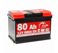 Speed Batterie de démarrage pour voiture, d’origine Speed L3, 12 V 80 Ah 680 A, pôle positif à droite (278 x 190 x 175 mm)