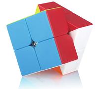 Speed Cube 2x2 2x2x2 Stickerless Magic Puzzle Cube de Vitesse Magique Cadeau de Vacances pour Enfants Adultes (sans Autocollant)