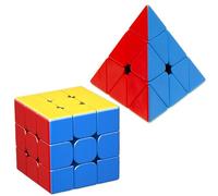 Speed Cube 2x2x2 3x3x3 Pyramide Magic Cube Puzzle Jouets Fournitures pour fêtes d'anniversaire Cadeaux à Glisser dans Les Chaussettes Cadeaux pour Adolescents et Adultes