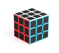 Speed Cube 3x3, Cube de Vitesse 3x3, Speed Cube 3x3x3 Sticker Super-Durable, Jouet Casse-Tête pour Enfants, Adultes, Débutants & Speedcubers, Carbone Couleur