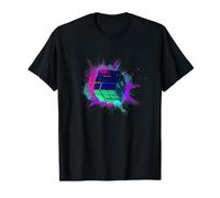 Speed Cubing Color Splash Puzzle Cube avec Design Pop Art T-Shirt
