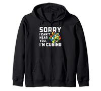 Speed Cubing Sorry I Can't Hear You Design Humoristique Sweat à Capuche