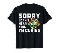 Speed Cubing Sorry I Can't Hear You Design Humoristique T-Shirt