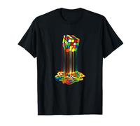 Speed Cubing Tees T-Shirt Homme Adulte Cube Classique Multicolored S Uni avec cube Col rond Manche courte T-shirt à col rond et manches courtes
