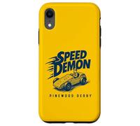 Speed Demon! Funny Pinewood Derby Retro Cub Scouts Coque pour iPhone XR