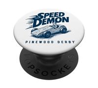 Speed Demon! Funny Pinewood Derby Retro Cub Scouts PopSockets PopGrip Adhésif