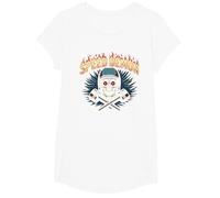 Speed Demon Hot Rod Crâne pour Les Amateurs de Course pour Homme T-Shirt, Fille, Blanc, S