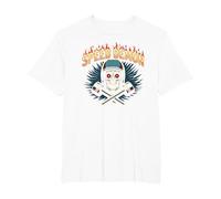 Speed Demon Hot Rod Crâne pour Les Amateurs de Course pour Homme T-Shirt, Homme Grandes Tailles, Blanc, 6X Tall