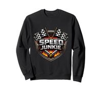 Speed Junkie Drapeaux de Course à Carreaux pour Voiture et Moto Sweatshirt