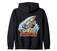 Speed Junkie Windsurfeur Citation drôle Addicted to Wind Surf Sweat à Capuche
