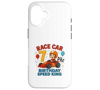 Speed King, septième Anniversaire de Race Car Coque pour iPhone 16