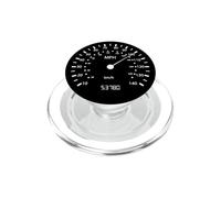 Speed Speedometer Odometer Car Race Motorcycle Bicycle Black PopSockets PopGrip pour MagSafe