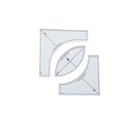 Speed Square Gabarit Règle de couture creuse en acrylique irrégulière Outils de couture et amélioration de la maison (A, taille unique)