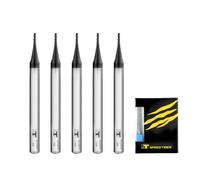 SPEED TIGER Lot de 5 fraises carrées en carbure micrograin 3/64" - 4 cannelures - ISE3/64 4T (5 pièces, 3/64") pour aciers alliés, acier trempé, métal et plus encore - Ensembles de forets pour