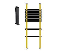Speed Training Ladder - Black Nylon Rungs, Professional Agility Tool, Portable Footwork Gear, Increases Athletic Performance | Essential Equipment For Football Track Field Hockey Badminton Tennis