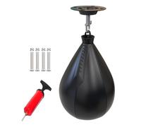 Speedbag Boxing Set | Pear-Shaped Dangling Speed Reflex Ball with Portable Swivel for Gym | Reusable Boxing Ball for Men and Women | Ideal for Reflex and Speed Training