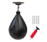 Speedbag Ensemble de boxe - Sac suspendu en forme de poire, balle pivotante portable pour entraînement de gym, équipement de boxe réutilisable pour homme et femme, accessoire d'entraînement durable à