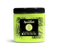 Speedball Bloc d'encre soluble dans l'eau 236,8 g Vert citron fluorescent pour impression de bloc, lino, sérigraphie, pour artistes kit
