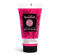 Speedball Bloc d'encre soluble dans l'eau 75 ml - Rose vif fluorescent - Pour impression de bloc, lino, sérigraphie, pour artistes