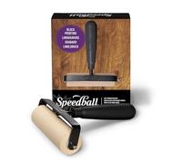 Speedball Brayeur en caoutchouc souple de 10,2 cm, cadre en acier robuste, noir, impression par bloc, outils d'impression, rouleau de pinceau, fournitures artistiques, découpage, outils d'art