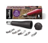 Speedball Kit de découpe linoléum #1 - Outils de sculpture de linoléum pour impression par bloc, noir, comprend 5 lames