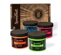 Speedball Kit d'encre pour sérigraphie sur tissu, couleurs fluorescentes 113,4 g : rose vif, vert citron, orange et bleu