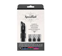 Speedball Lot de stylos plume de calligraphie, 1 stylo-plume, 3 plumes, 8 cartouches d'encre, calligraphie, écriture, lettrage, art, artisanat, artistes, amateurs, amateurs