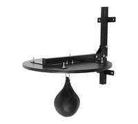 Speedball Poire de boxe suspendue 60 cm Plate-forme Speed Bag Punchingball | Acier bois PU, rotation à 360 °, entraînement de réaction, entraînement de boxe pour la maison, salle de gym à domicile