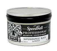 Speedball : Professional Relief Ink : 8oz (236.5ml) : Supergraphic Black