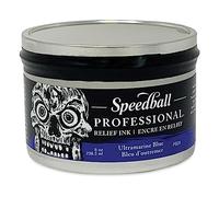 Speedball : Professional Relief Ink : 8oz (236.5ml) : Ultramarine Blue