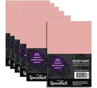 Speedball Speedy-Carve Block Lot de 6 blocs Rose 10,2 x 15,2 cm pour impression par bloc, tampons, sculpture, lino blocs, outils d'artisanat pour kit d'outils