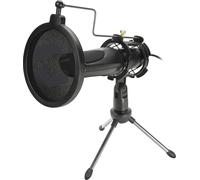 Microphone Streaming PodCast + Trépied + Filtre Anti-Pop