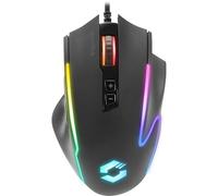 Speedlink DECUS NX - Souris Gaming RGB avec câble, éclairage RGB Multicolore, Bouton de tir continu, jusqu'à 12800dpi, 1000Hz, programmable, Mouse USB Filaire, câble gainé, Noir