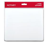 Speedlink Tapis de souris Notary Soft Touch - Aspect cuir, bordure cousue - Blanc