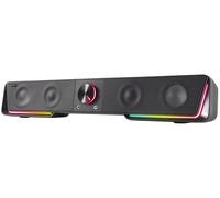 Speedlink Gravity RGB Barre de Son stéréo - Haut-Parleur Bluetooth pour Smartphone/Tablette - Éclairage RVB - Prise Casque et Microphone Noir